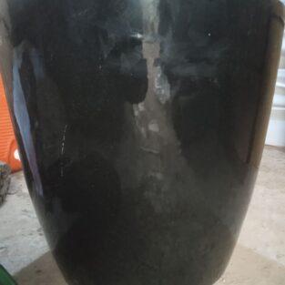 Ceramic Pots Black 12 inch